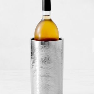 Crate&Barrel Hammered Stainless Steel Wine Cooler